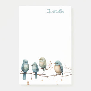 Post-it® Oiseaux lunaires sur Branches Élégance intemporell