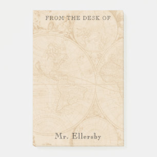 Post-it® Old World Map Ajouter un nom 4x6