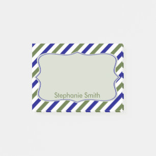 Post-it® Olive Green et bleu marine Motif Oblique