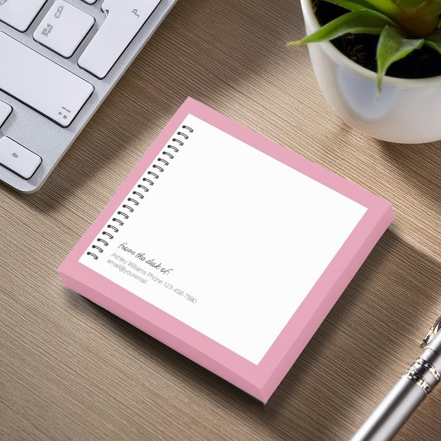 Post-it® Oncologiste tendance Faux Spiral Papier Monogramme (Créateur téléchargé)