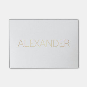 Post-it® Or personnalisé d'Alexandre de police de pochoir