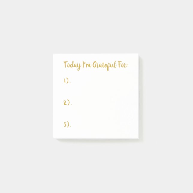 Post-it® Or Simple Sur Gratitude Blanche (Devant)