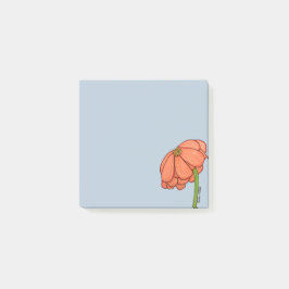 Post-it® Orange Flower with Blue background