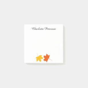 Post-it® Orange Jaune Feuille d'érable d'automne Thankgivin
