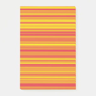 Post-it® Orange rouge jaune rayures