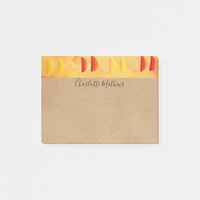 Post-it® Orange rustique et Citrus citronné personnalisé (Devant)
