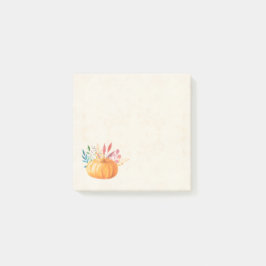 Post-it® Orange Watercolor Citrouille automne saison
