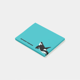 Post-it® Orcas Tueur Baleines Turquoise Bleu Personnalisé