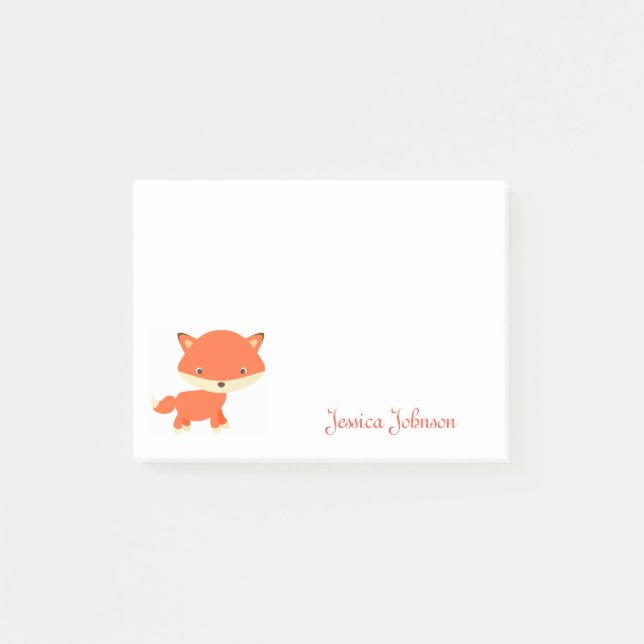 Post-it® Ordinateur portable personnalisé Funny Animal Fox  (Devant)