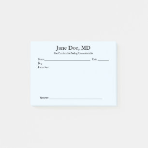 Post-it® Ordonnance de plaisanterie - 4" x 3" Post Il note 