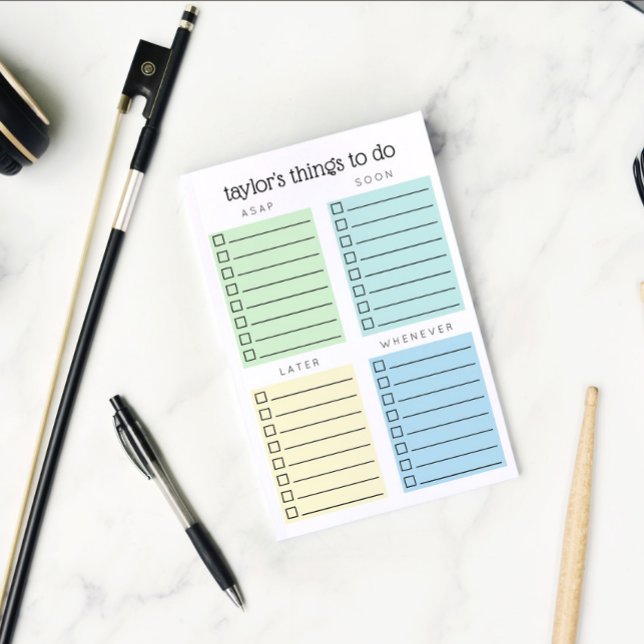 Post-it® Organiser des choses à faire bleu vert jaune (Créateur téléchargé)