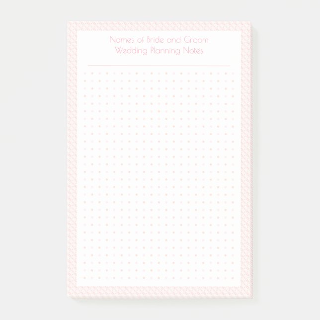 Post-it® Organiseur de mariage personnalisé à grille de poi (Devant)