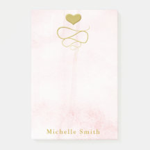 Ornament Gold Heart rose pâle Personnalisé