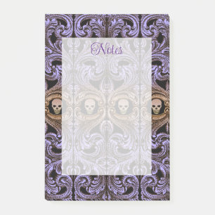 Post-it® Ornement Goth Purple Avec Crâne