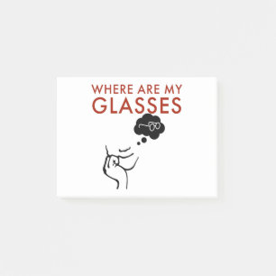 Post-it® Où Sont Mes Lunettes, Enseignant Drôle J'Ai Besoin