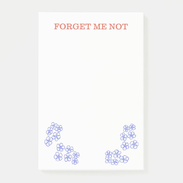 Post-it® Oubliez-moi de ne pas publier de notes (Devant)