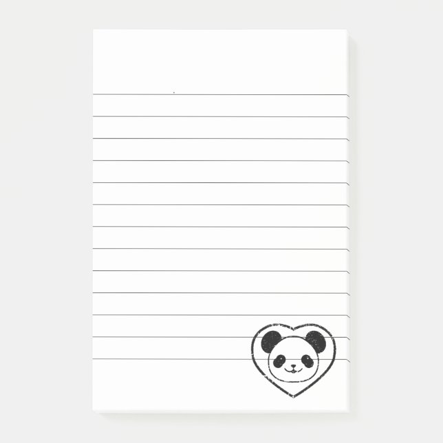 Post-it® Ours De Panda En Caoutchouc Et Bordée Carrosserie (Devant)