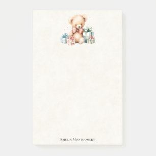 Post-it® Ours en peluche mignonne avec cadeaux de Noël