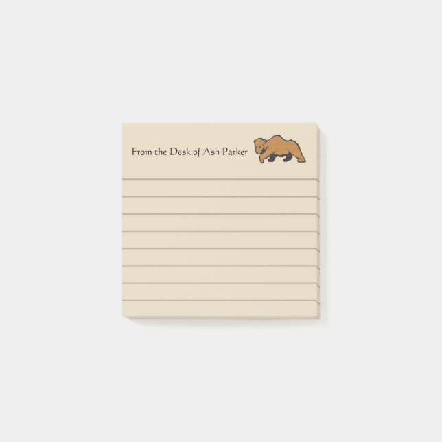 Post-it® Ours grizzli Russe (Devant)