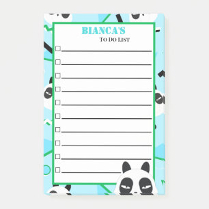Post-it® Ours Peekaboo Panda Bleu