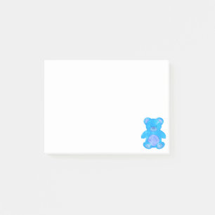 Post-it® Ourson bleu mignon personnalisé