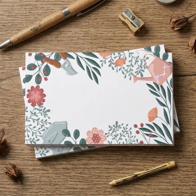 Post-it® Outils de jardin et bordure de fleurs sauvages (Créateur téléchargé)