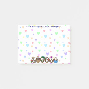 Post-it® owl different - owl identique