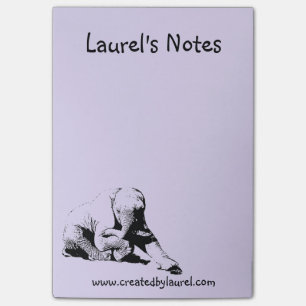 Post-it® Pad à note violette avec éléphant bébé