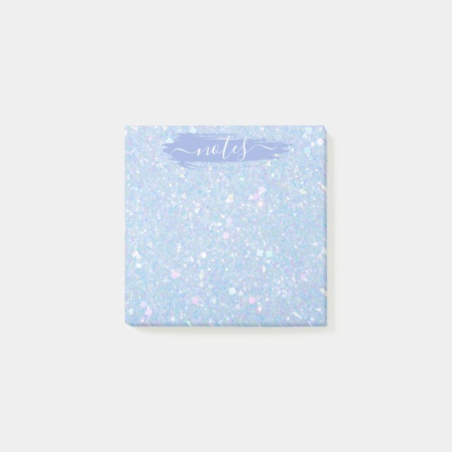 Post-it® Pad de note de Parties scintillant bleu périphériq (Devant)