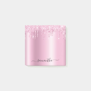 Post-it® Paillettes roses légères en gouttes qui scintillen