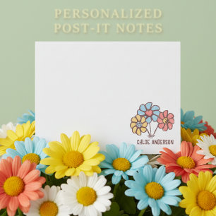 Post-it® Paix Amour Harmonie Années 60 Rétro Marguerites av