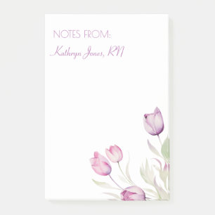 Post-it® Pale Purple Floral Tulip Infirmière