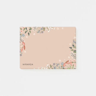Post-it® Palette de fleurs sauvages boho neutres Votre nom