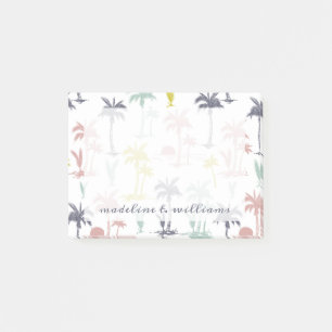 Post-it® Palmier en pastel par le motif de plage