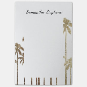 Post-it® Palmiers tropicaux d'or fascinant sur le blanc