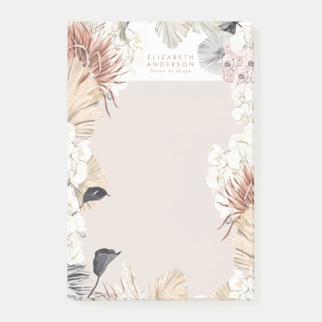 Post-it® Pampas Grass Floral Tropical Jungle Business (Devant)