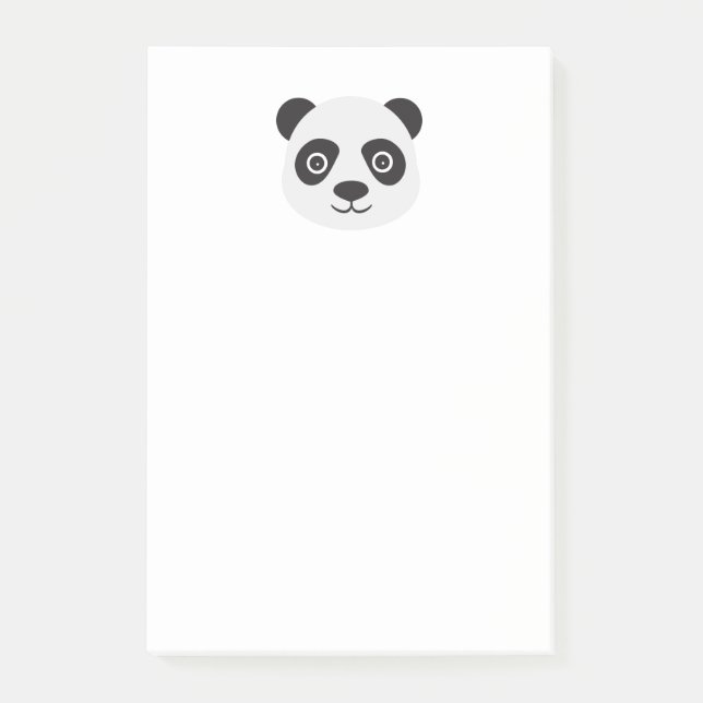 Post-it® Panda Face Ours noir et blanc (Devant)