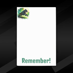 Post-it® Panthère noire avec cadre vert  