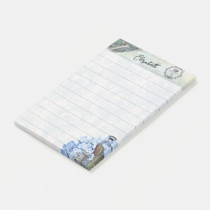 Post-it® Paon royal et hortensia personnalisés