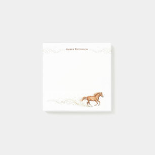 Post-it® Papeterie Personnalisée Cheval Cheval Brun Étincel