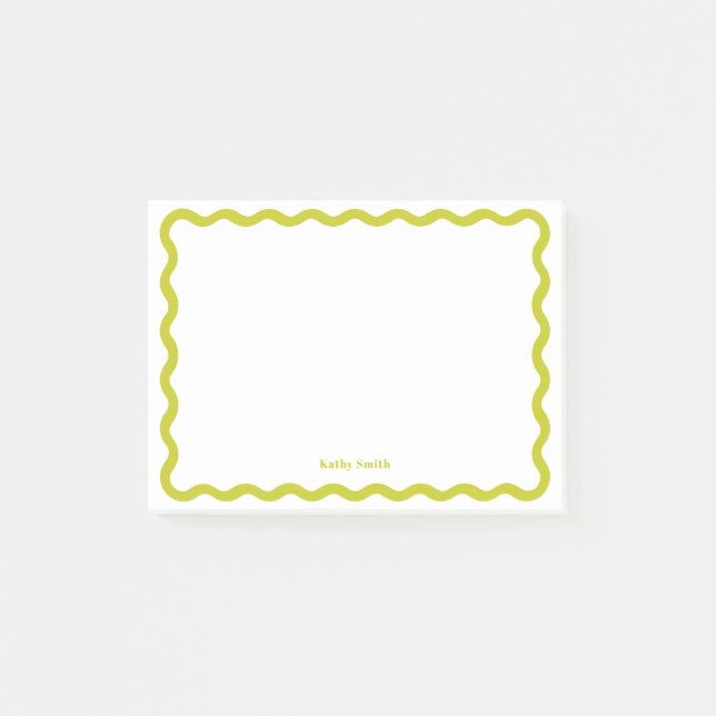 Post-it® Papier à lettres moderne et personnalisé Retro Wav (Devant)