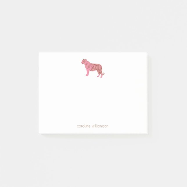 Post-it® Papier à lettres personnalisé Simple Pink Tiger Ar (Devant)
