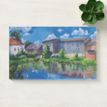 Papier adhésif de peinture de lac de campagne pano