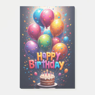 Post-it® Papier adhésif gâteau d'anniversaire joyeux