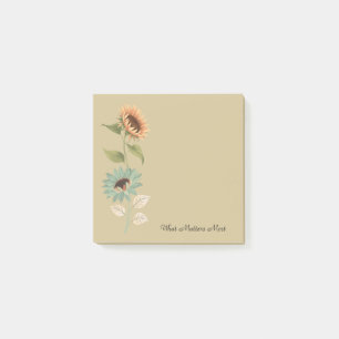 Post-it® Papier autocollant personnalisé Tournesol Rustique