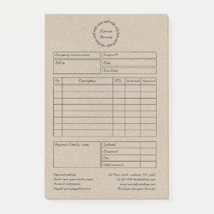 Post-it® papier brun à couronne rustique