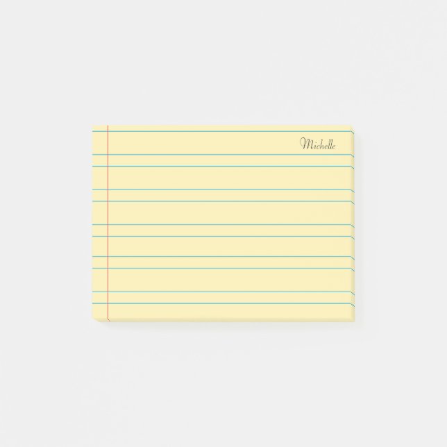 Post-it® Papier de Carnet scolaire linéaire personnalisé (Devant)