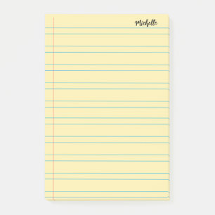Post-it® Papier de Carnet scolaire linéaire personnalisé