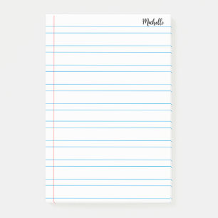 Post-it® Papier de Carnet scolaire linéaire personnalisé