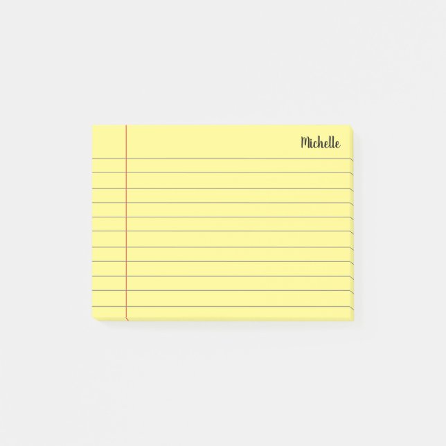 Post-it® Papier de Carnet scolaire linéaire personnalisé (Devant)